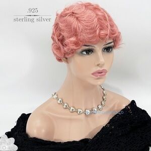 Heavy Sterling Silver Necklace VINTAGE Mexico Sterling Silver Heart Necklace